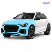Audi RS Q8 2025–2026 Full Front coverage in blue with RAVOOY logo