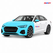 Audi A6 2026 Full Front coverage in blue with RAVOOY logo