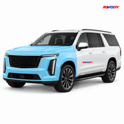 Cadillac Escalade ESV 2025–2026 Full Front coverage in blue with RAVOOY logo