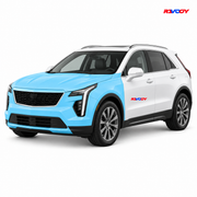 Cadillac XT4 2024–2025 Full Front coverage in blue with RAVOOY logo