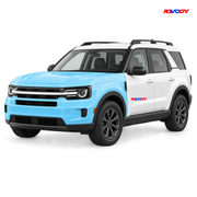 Ford Bronco Sport 2025–2026 Full Front coverage in blue with RAVOOY logo