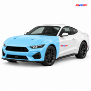 Ford Mustang Fastback 2024–2026 Full Front coverage in blue with RAVOOY logo