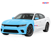 Dodge Charger 2024–2027 Full Front coverage in blue with RAVOOY logo