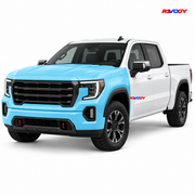 GMC Sierra 1500 2022–2026 Full Front coverage in blue with RAVOOY logo