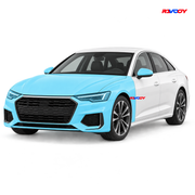 Audi A6 2026 Full Front coverage in blue with RAVOOY logo