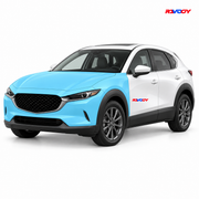 Mazda CX-30 2026 Full Front coverage in blue with RAVOOY logo