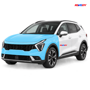 Kia Sportage Hybrid 2026 Full Front coverage in blue with RAVOOY logo