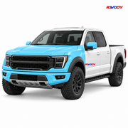 Ford F150 Raptor 2024–2026 Full Front coverage in blue with RAVOOY logo