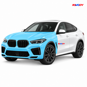 BMW X6 M Competition 2024–2026 Full Front coverage in blue with RAVOOY logo