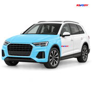 Audi Q7 2025–2026 Full Front coverage in blue with RAVOOY logo