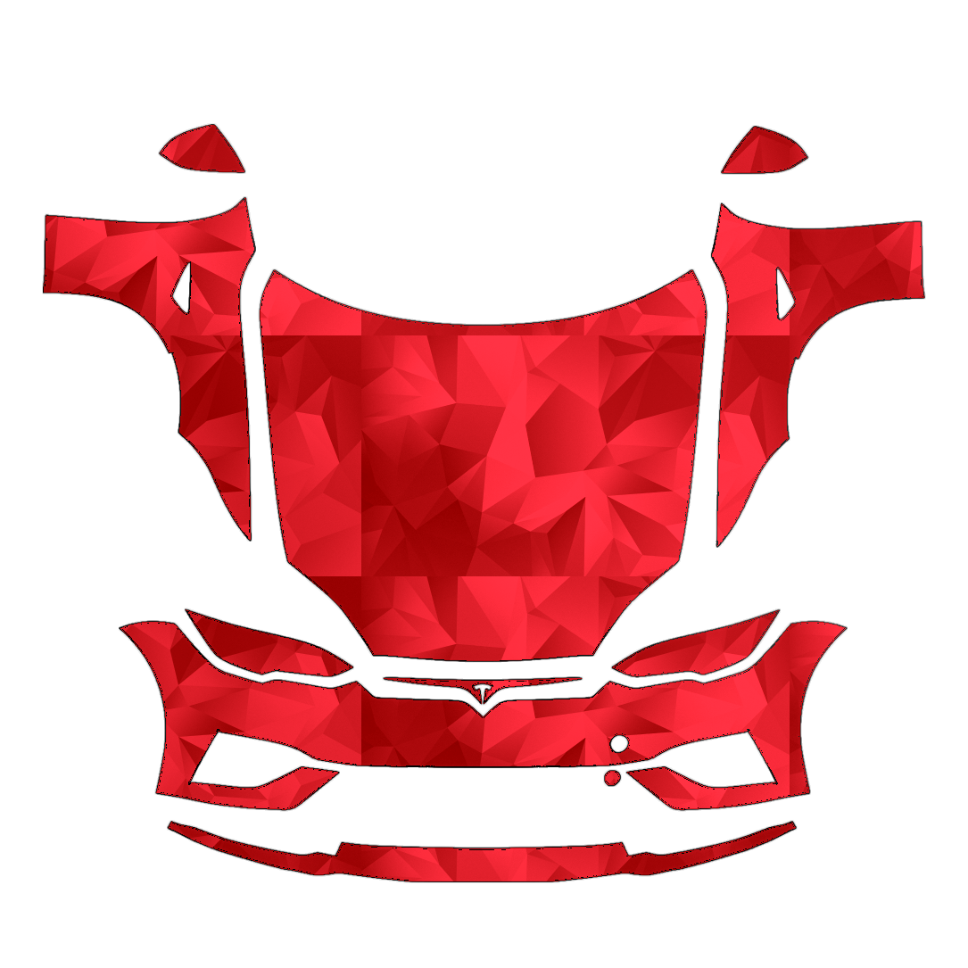 Tesla Model S 2026 Full Front PPF pattern