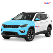 Jeep Compass 2022–2026 Full Front coverage in blue with RAVOOY logo