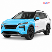 Nissan Rogue 2026 Full Front coverage in blue with RAVOOY logo