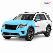 Nissan Pathfinder 2026 Full Front coverage in blue with RAVOOY logo