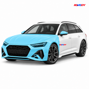 Audi RS 6 Avant 2024–2026 Full Front coverage in blue with RAVOOY logo