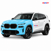 BMW XM Label 2026–2027 Full Front coverage in blue with RAVOOY logo