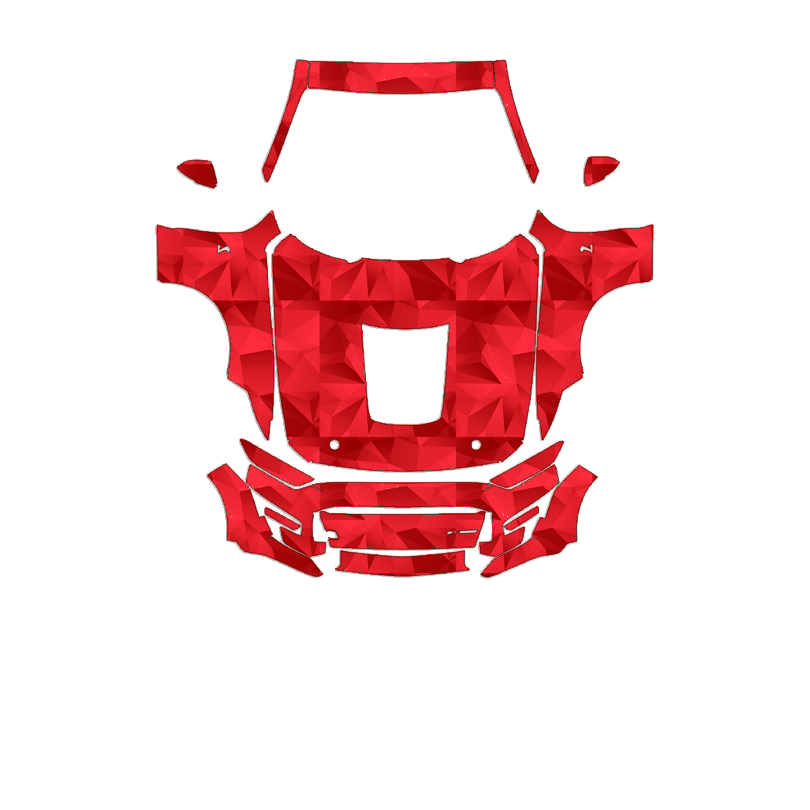 Ford Mustang Fastback 2020–2023 Full Front+ PPF cut pattern