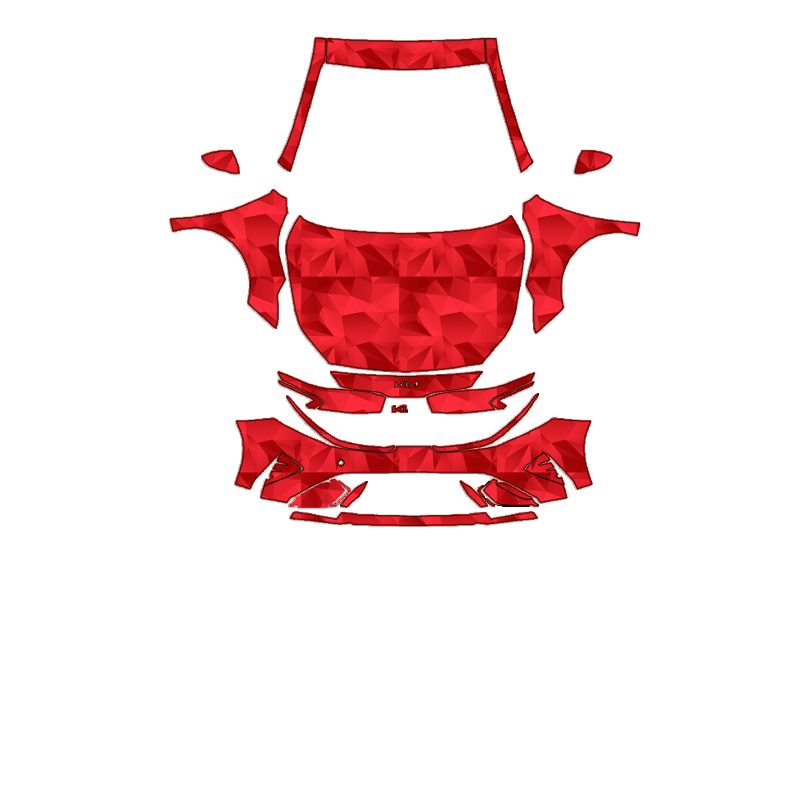 Kia Forte 2022–2024 Full Front+ PPF cut pattern