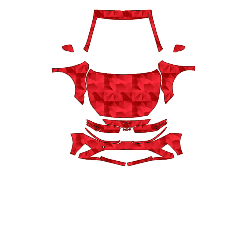 Kia Forte 2022–2024 Full Front+ PPF cut pattern