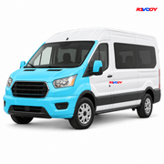 Ford Transit 2015–2019 Full Front+ PPF coverage with RAVOOY logo