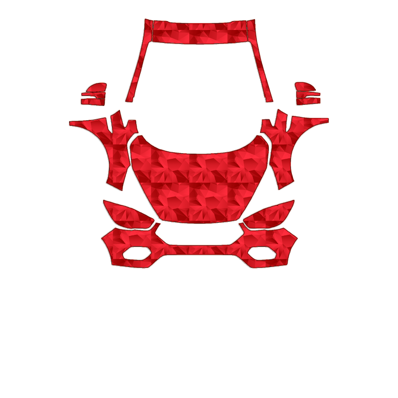 Ford Escape 2017–2019 Full Front+ PPF cut pattern