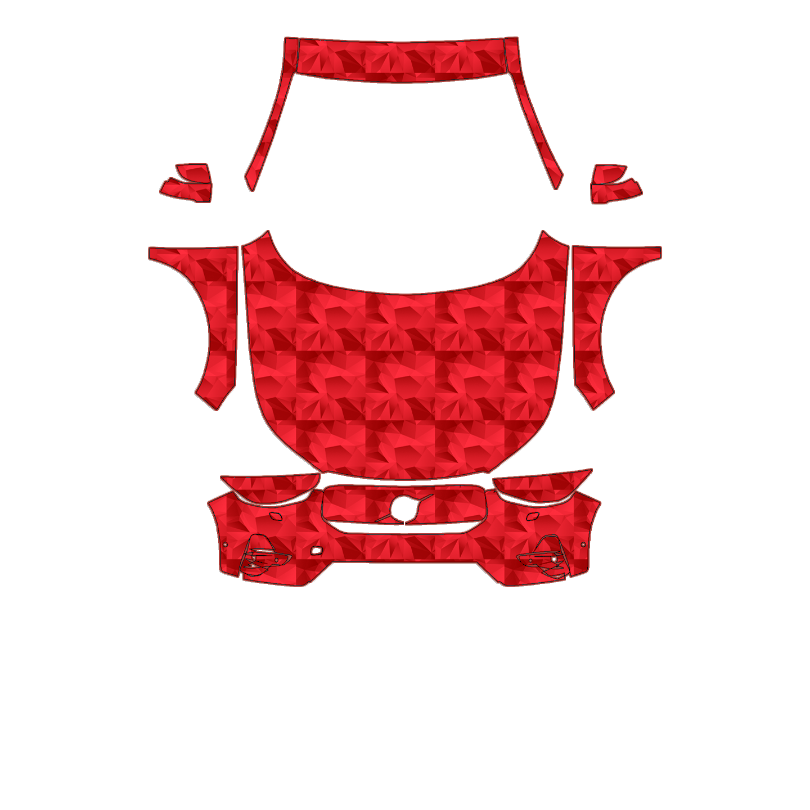 Volvo C40 Recharge Ultimate 2022–2024 Full Front+ PPF cut pattern