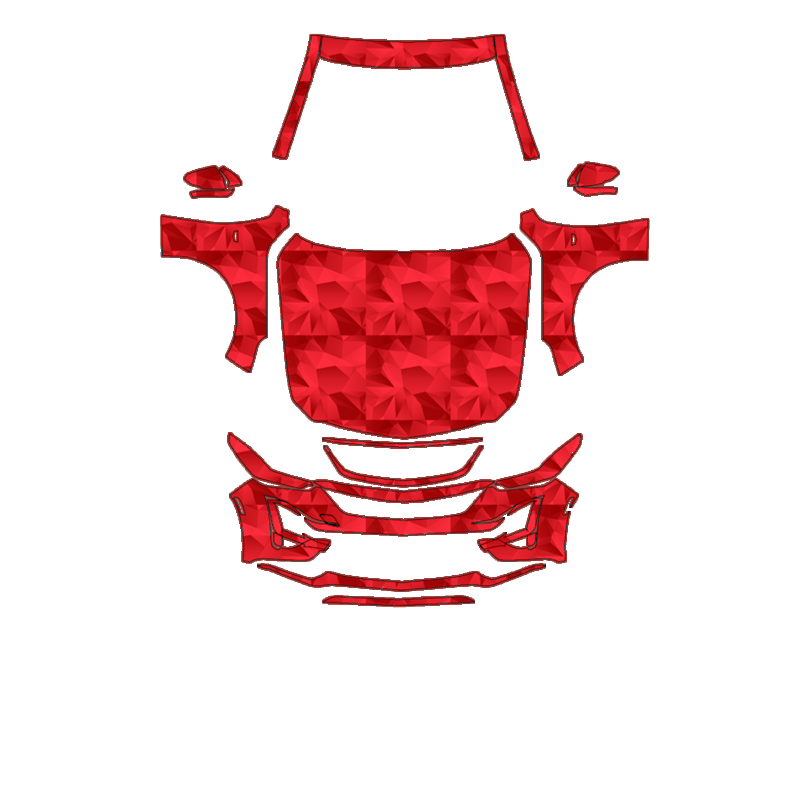 Cadillac CT5 2020–2024 Full Front+ PPF cut pattern