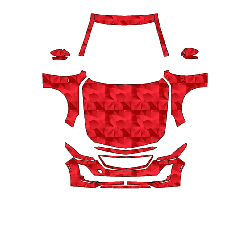 Cadillac CT5 2020–2024 Full Front+ PPF cut pattern