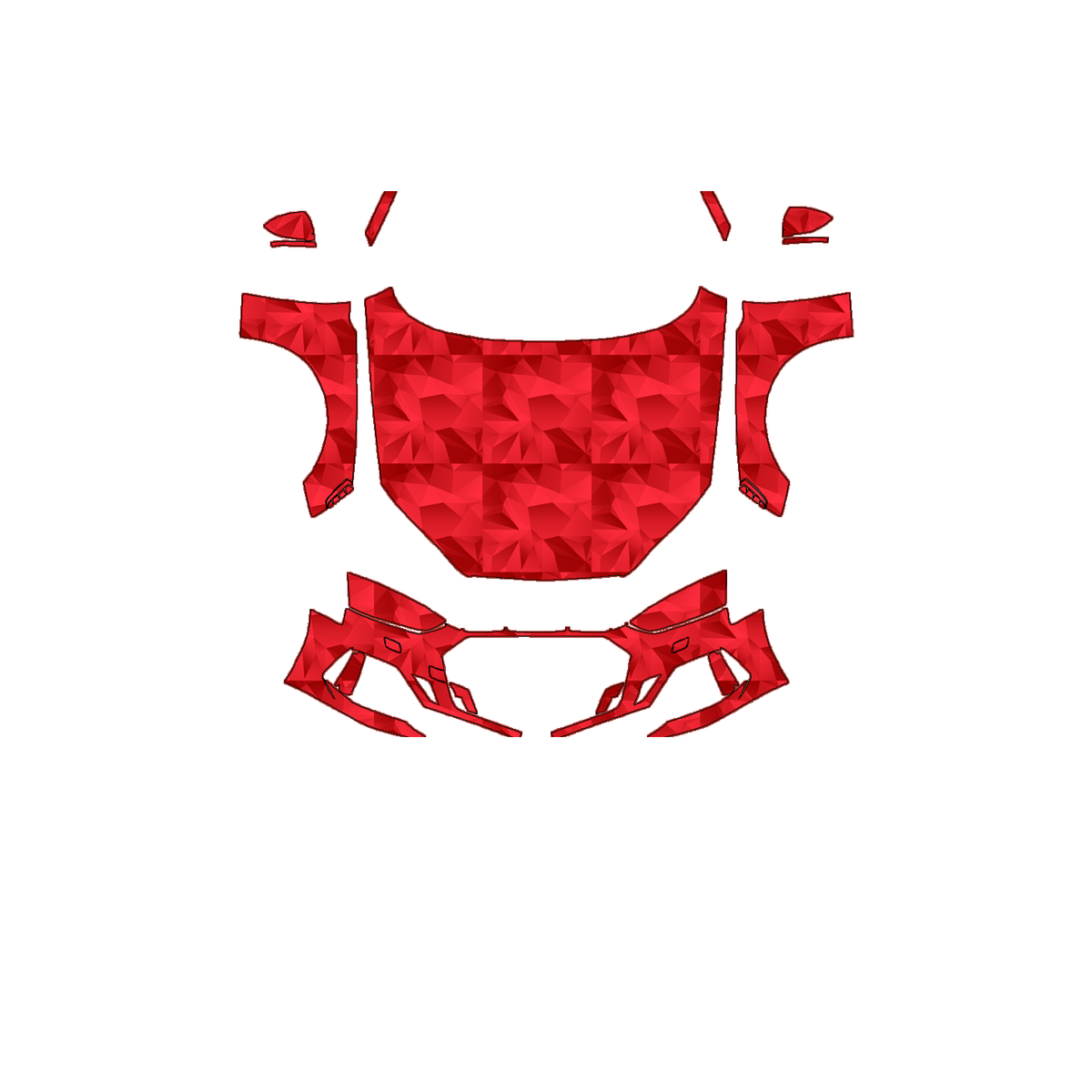 Audi RS5 2021–2024 Full Front+ PPF cut pattern