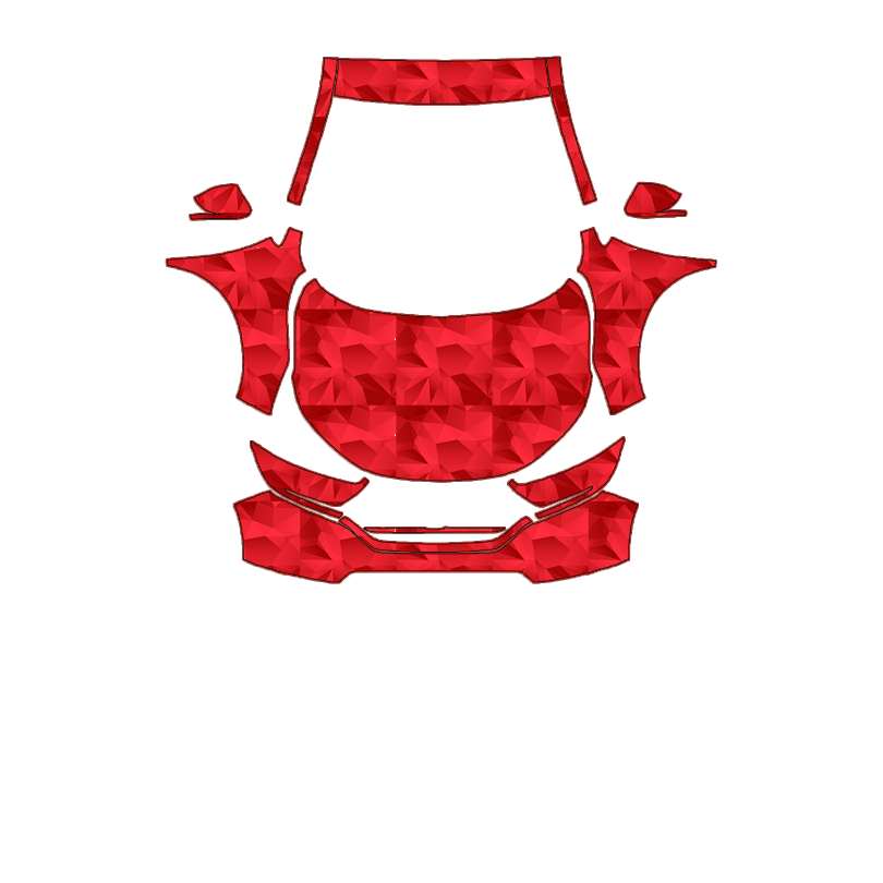 Honda CR-V Sport Bumper 2017–2019 Full Front+ PPF cut pattern