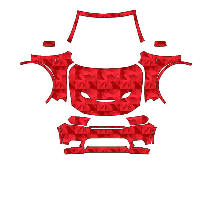 Dodge Durango 2018–2020 Full Front+ PPF cut pattern